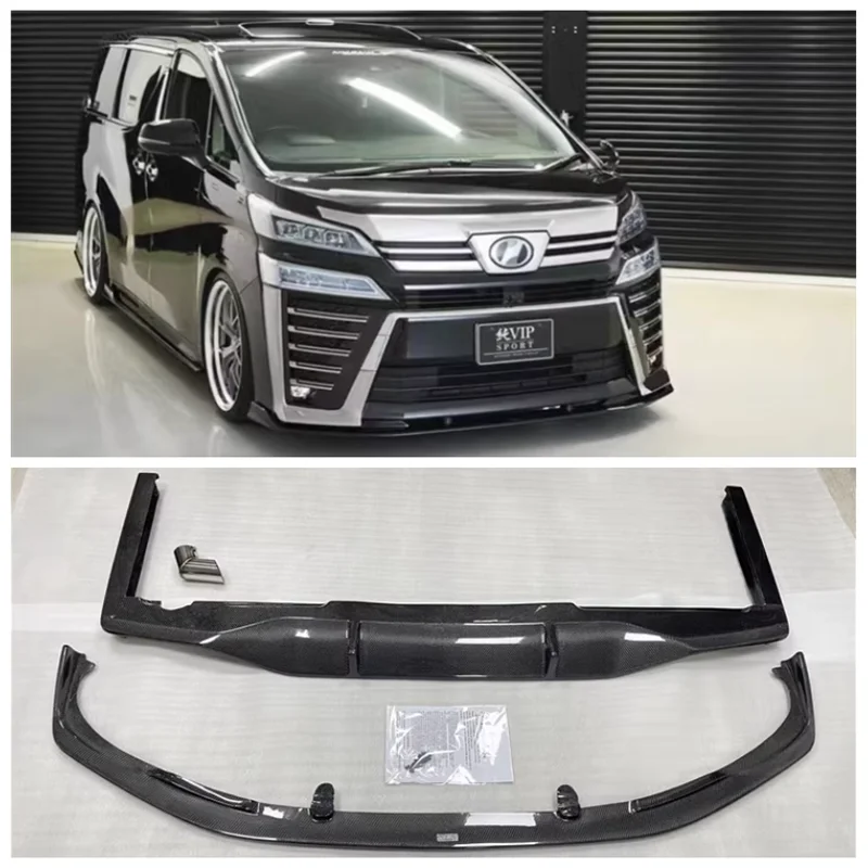 

For Toyota Vellfire 30 Series 35 Series 2015-2023 High Quality Carbon Fiber Bumper Front Lip Rear Diffuser Spoiler Cover