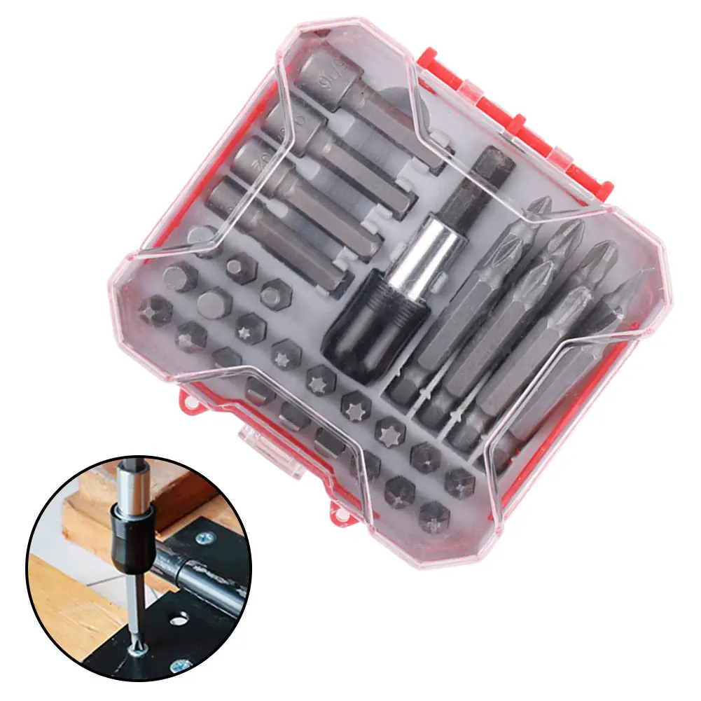 34Pcs Screwdriver Bits Set Magnetic Nutdrivers Extension Holder Chromium Vanadium Steel For Automotive Electronics Adapter Tool
34Pcs Screwdriver Bits Set Magnetic Nutdrivers Extension Holder Chromium Vanadium Steel For Automotive Electronics Adapter Tool