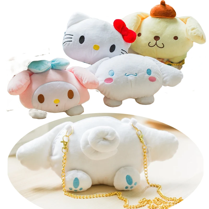 Kawaii Sanrios Purin Dog My Melody Cinnamoroll плюшевая фигурка, скошенная сумка-мешок на цепочке, Милая женская сумка через плечо с сердцем, сумка для хранения
Kawaii Sanrios Purin Dog My Melody Cinnamoroll плюшевая фигурка, скошенная сумка-мешок на цепочке, Милая женская сумка через плечо с сердцем, сумка для хранения