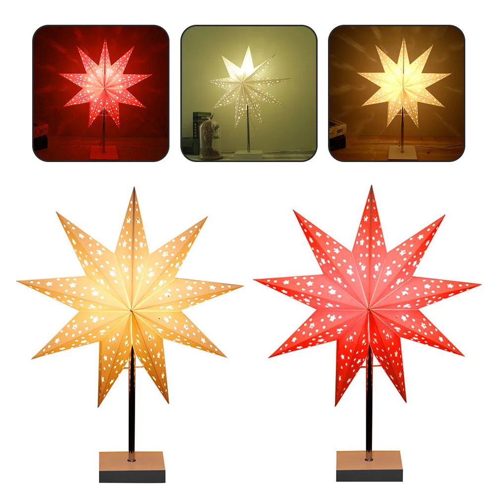 LED Table Lamp Hollow Nine Pointed Star Reading Desk Lights Papery Festive Decorative Lights Simple Assembly for Christmas Party
LED Table Lamp Hollow Nine Pointed Star Reading Desk Lights Papery Festive Decorative Lights Simple Assembly for Christmas Party