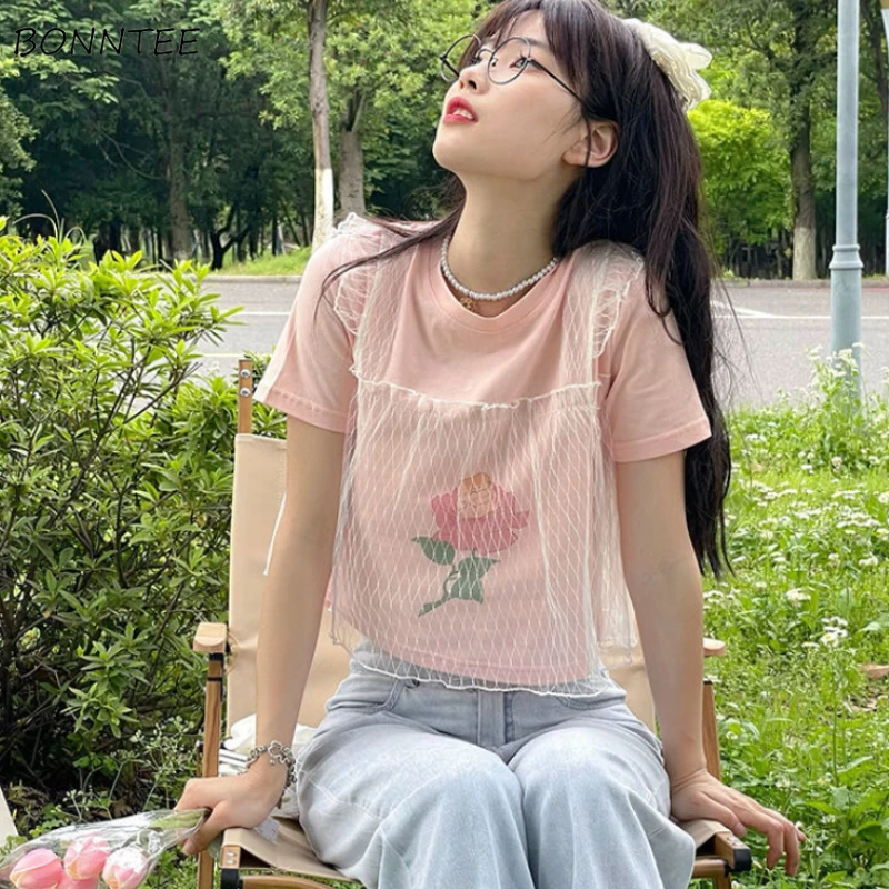 T-shirts Women Patchwork Sweet Simple Personality Crop Ulzzang Creativity Fake Two Pieces Summer Girls All-match Design Straight
T-shirts Women Patchwork Sweet Simple Personality Crop Ulzzang Creativity Fake Two Pieces Summer Girls All-match Design Straight