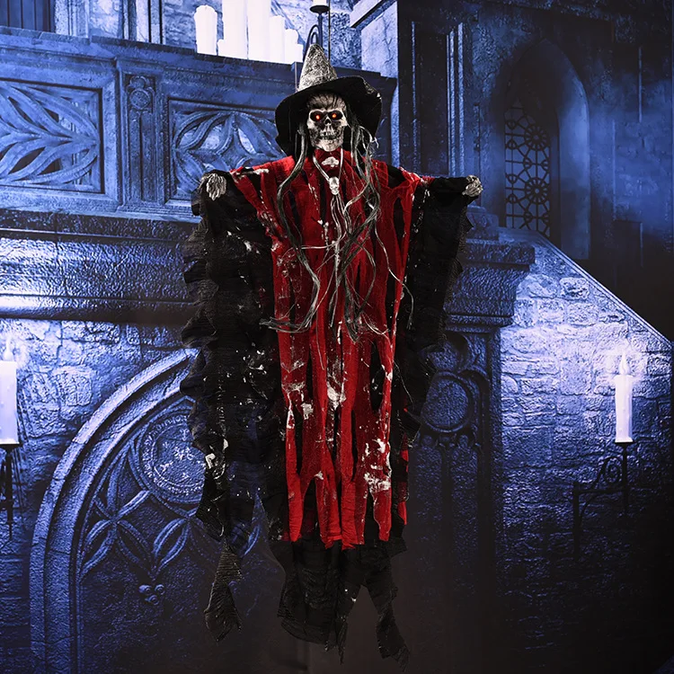 Halloween haunted house secret room dress up pendant skull hanging ghost props scene dress up tricky skull
Halloween haunted house secret room dress up pendant skull hanging ghost props scene dress up tricky skull