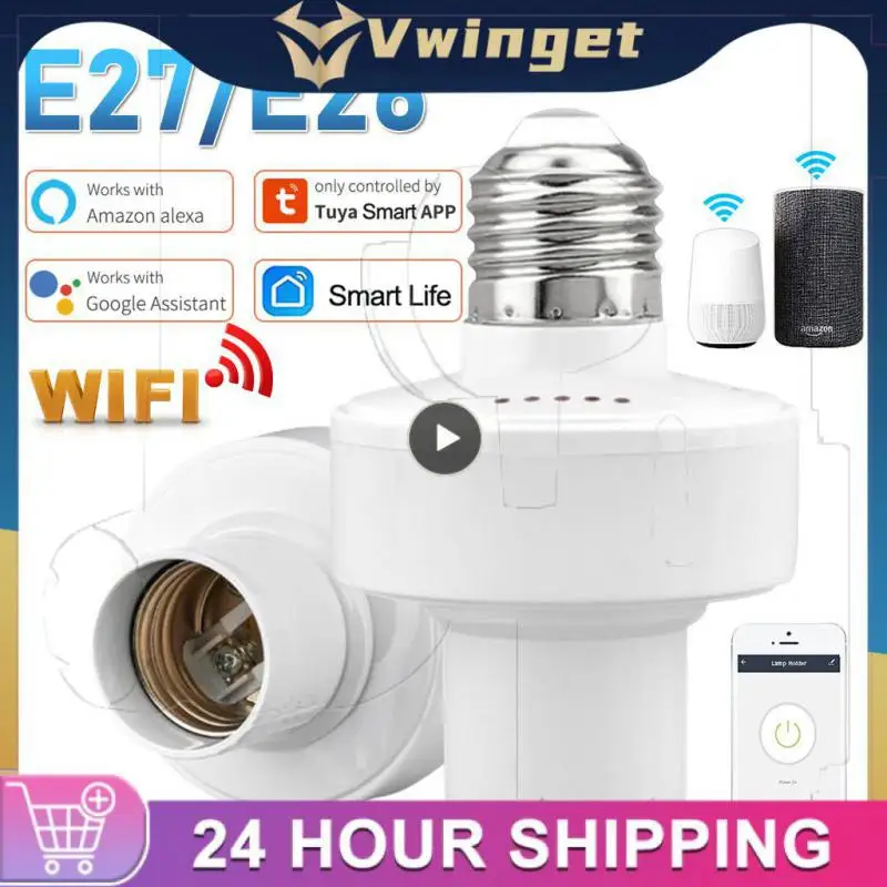 Wifi E27 Bulb Base Smart Life Lamp Holder Tuya Smart Light Bulb Adapter Remote Contro Work With Alexa Google Home Alice Wireless
Wifi E27 Bulb Base Smart Life Lamp Holder Tuya Smart Light Bulb Adapter Remote Contro Work With Alexa Google Home Alice Wireless