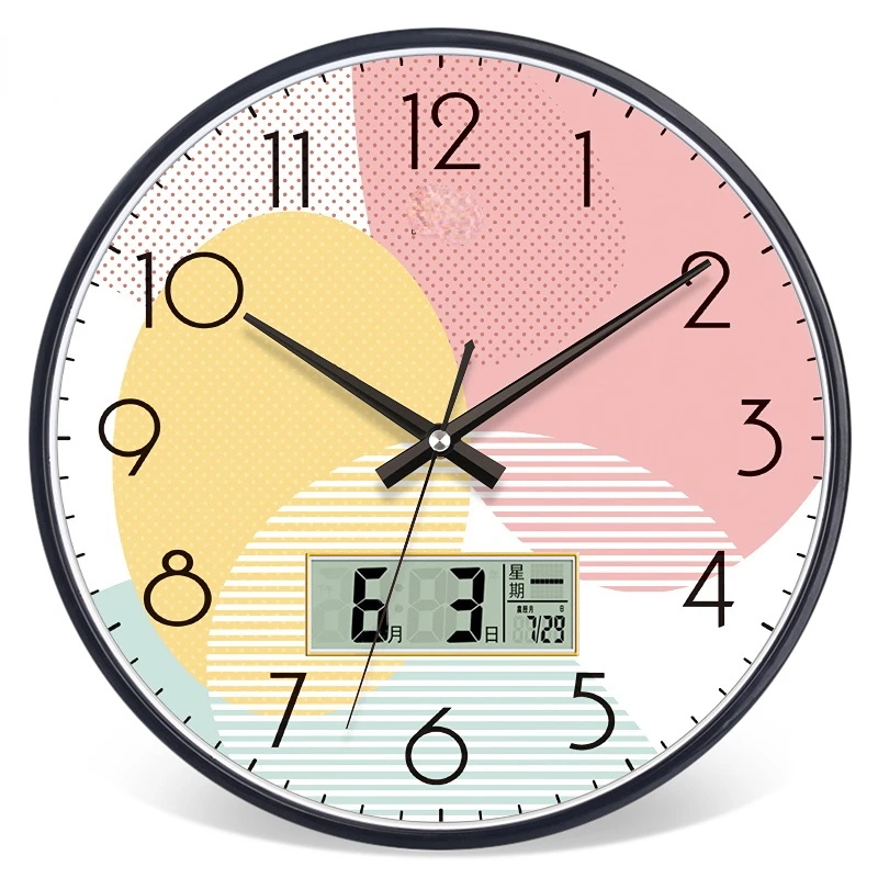 Милые модные настенные часы, круглые креативные простые бесшумные кварцевые цифровые настенные часы для спальни, современные украшения для дома 
Милые модные настенные часы, круглые креативные простые бесшумные кварцевые цифровые настенные часы для спальни, современные украшения для дома