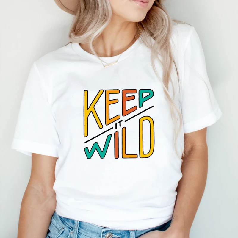 Keep It Wild Vintage Camping Outdoor T Shirt Women Cotton Vacation Matching Clother Environmental Tshirt Ladies Top Dropshipping
Keep It Wild Vintage Camping Outdoor T Shirt Women Cotton Vacation Matching Clother Environmental Tshirt Ladies Top Dropshipping