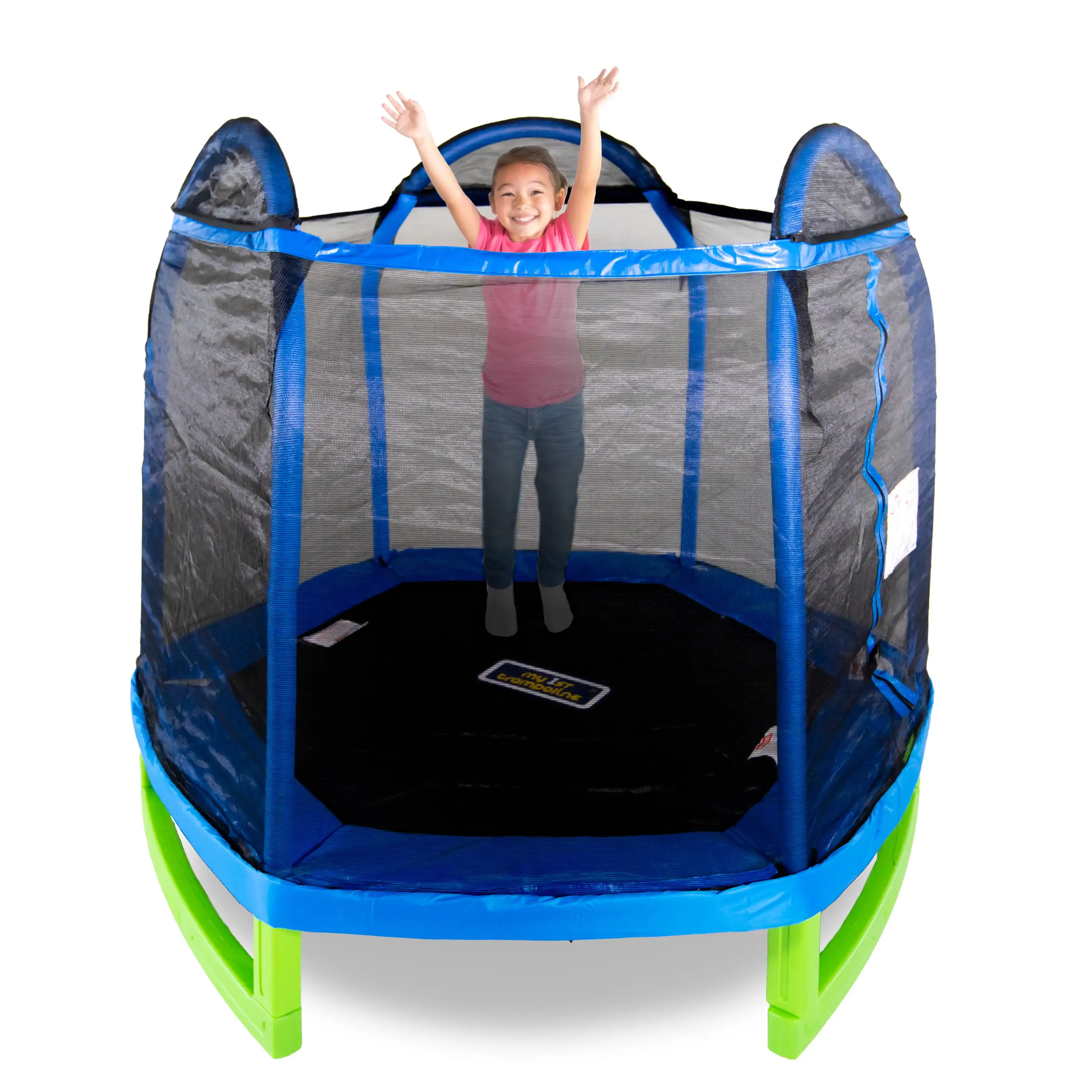 Bounce Pro 7-Foot My First Trampoline Hexagon (Ages 3-10) for Kids, Blue/Green
Bounce Pro 7-Foot My First Trampoline Hexagon (Ages 3-10) for Kids, Blue/Green