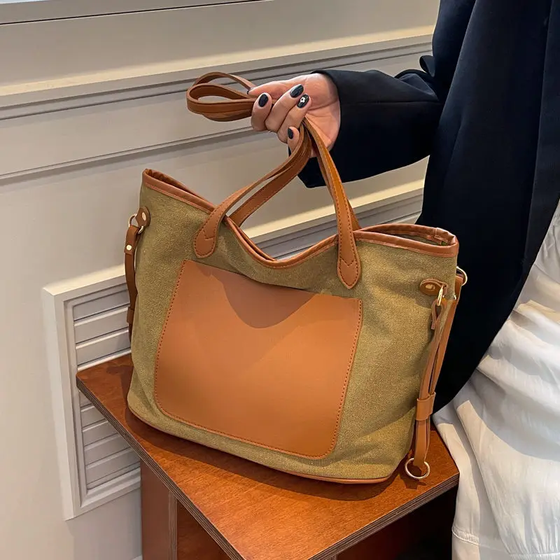 Tote Bag for Women College Work Travel Handbag Luxury Designer Canvas Bag Shoulder Bags Large Capacity Splicing Shopper Handbags
Tote Bag for Women College Work Travel Handbag Luxury Designer Canvas Bag Shoulder Bags Large Capacity Splicing Shopper Handbags