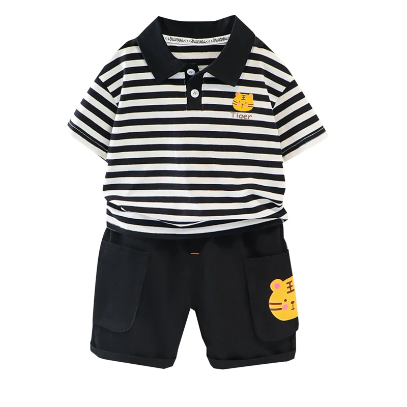 Одежда для младенцев, комплекты одежды для мальчиков, лето 2022, Детская футболка в полоску, шорты, мультяшный тигр, детская одежда, Детский По... 
Одежда для младенцев, комплекты одежды для мальчиков, лето 2022, Детская футболка в полоску, шорты, мультяшный тигр, детская одежда, Детский По...