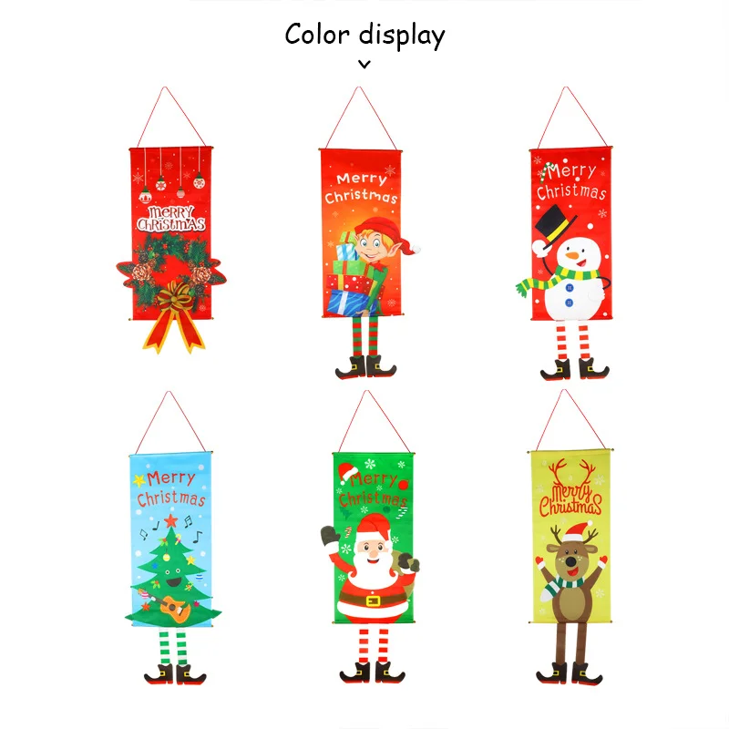 

Bandera colgante de Feliz Navidad, decoraciones navideñas para puerta de casa, regalos de Navidad, decoración de Año Nuevo 2023