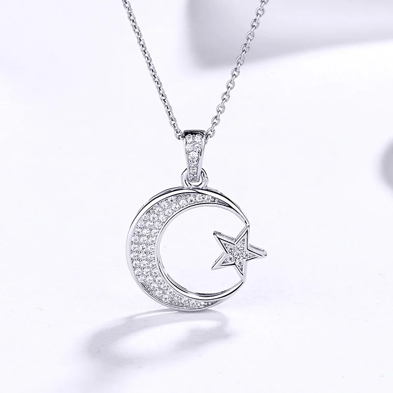 Sodrov 925 Sterling Silver Moon and Star Pendant Necklace for Women Silver Jewelry Moon Necklace crescent moon necklace 
Sodrov 925 Sterling Silver Moon and Star Pendant Necklace for Women Silver Jewelry Moon Necklace crescent moon necklace