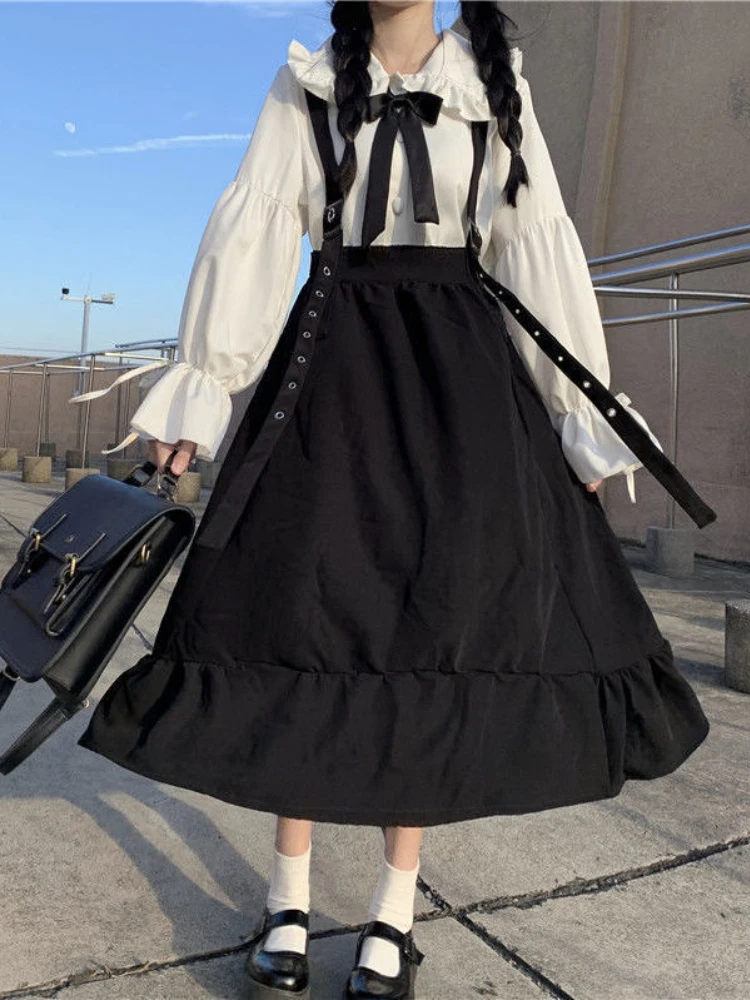 HOUZHOU Black Kawaii Skirt Women Preppy Style Long Skirt Gothic Solid Harajuku Japanese Girls Streetwear 2022 Summer Fashion
HOUZHOU Black Kawaii Skirt Women Preppy Style Long Skirt Gothic Solid Harajuku Japanese Girls Streetwear 2022 Summer Fashion