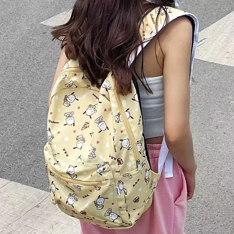 Kawaii Pochacco Backpack Anime Cute Sanrio Children Student Travel Double Shoulder School Bag Cosmetics Storage Toys Girls Gifts
Kawaii Pochacco Backpack Anime Cute Sanrio Children Student Travel Double Shoulder School Bag Cosmetics Storage Toys Girls Gifts