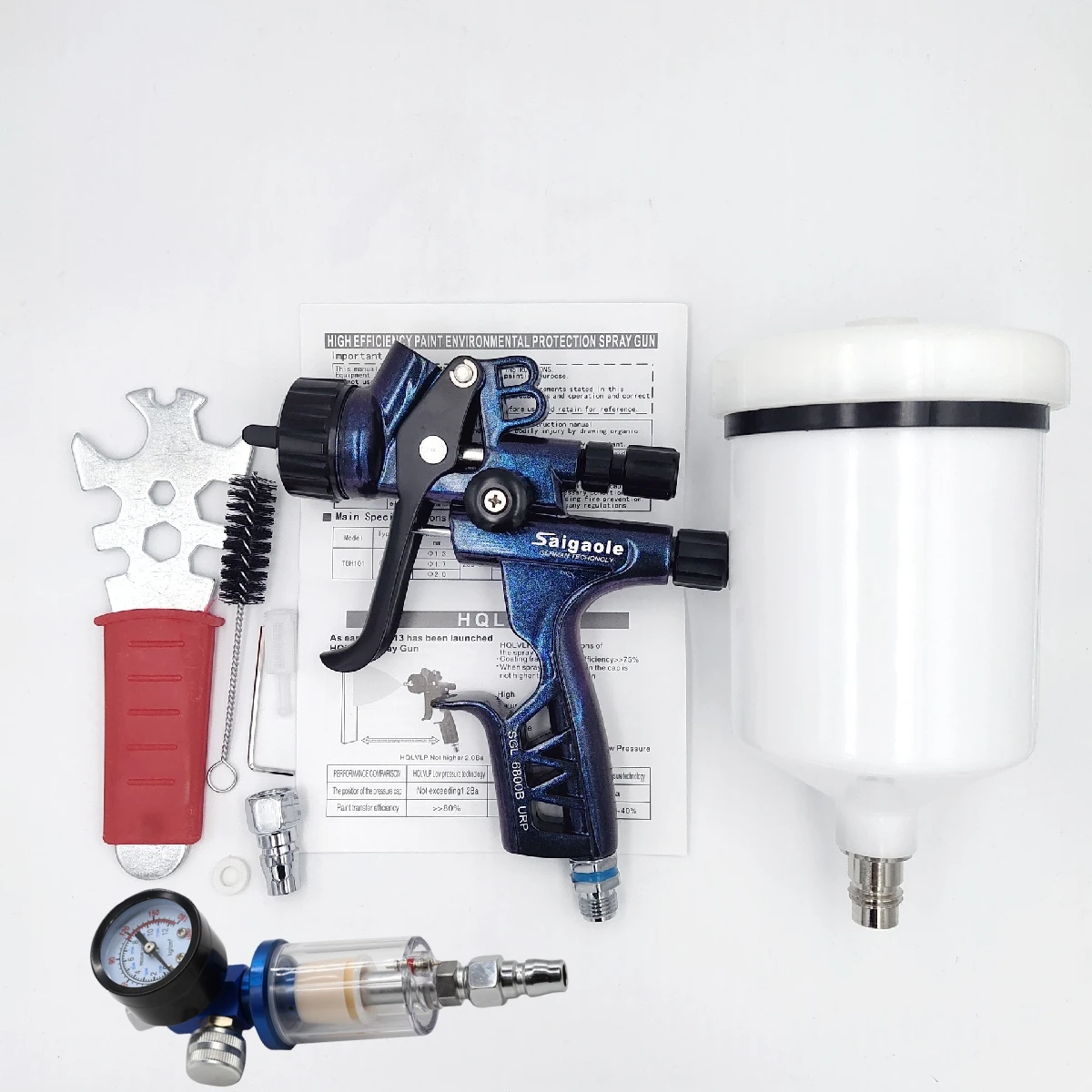 High Quality 6800B Body Paint Spray Gun HVLP 1.3mm Nozzle With Air Regulator And Air Filter Sprayer Gun Air Tools
High Quality 6800B Body Paint Spray Gun HVLP 1.3mm Nozzle With Air Regulator And Air Filter Sprayer Gun Air Tools