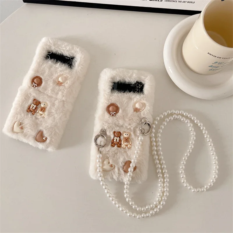 Plush Cartoon Cute Bear Phone Case for Samsung Galaxy Z Flip 3 Z Flip 4 Z Flip 5 Hard PC Back Cover for ZFlip5 Case Shell
Plush Cartoon Cute Bear Phone Case for Samsung Galaxy Z Flip 3 Z Flip 4 Z Flip 5 Hard PC Back Cover for ZFlip5 Case Shell