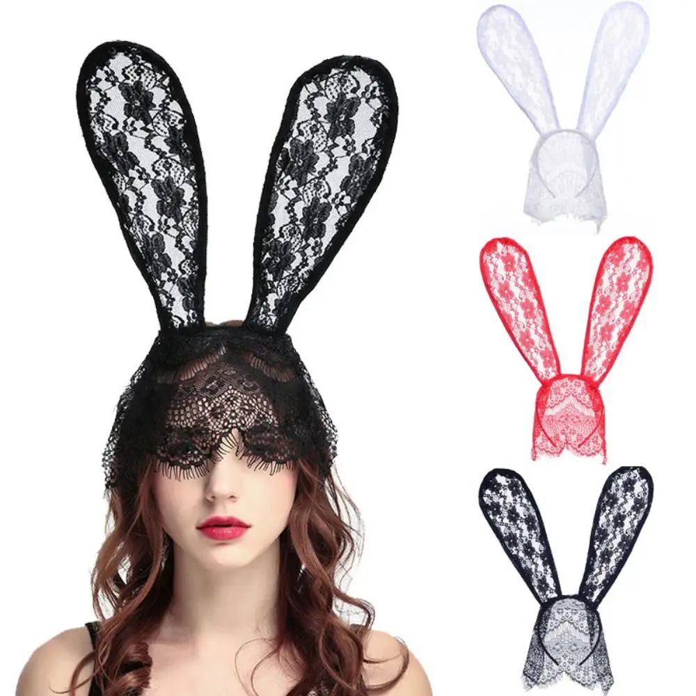 Lace Rabbit Ears Veil Black Eye Mask Cosplay Masquerade Mask Sexy Women Girl Hairbands Easter Party Hair Styling Accessory
Lace Rabbit Ears Veil Black Eye Mask Cosplay Masquerade Mask Sexy Women Girl Hairbands Easter Party Hair Styling Accessory