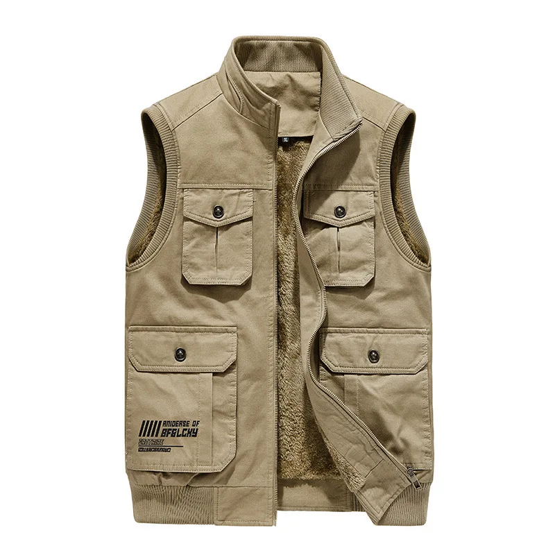 Winter Men's Sleeveless Jacket Fleece Men's Vest Warm Unloading Military Many Pocket Tactical Coat Male Autumn Fur Waistcoat Men
Winter Men's Sleeveless Jacket Fleece Men's Vest Warm Unloading Military Many Pocket Tactical Coat Male Autumn Fur Waistcoat Men