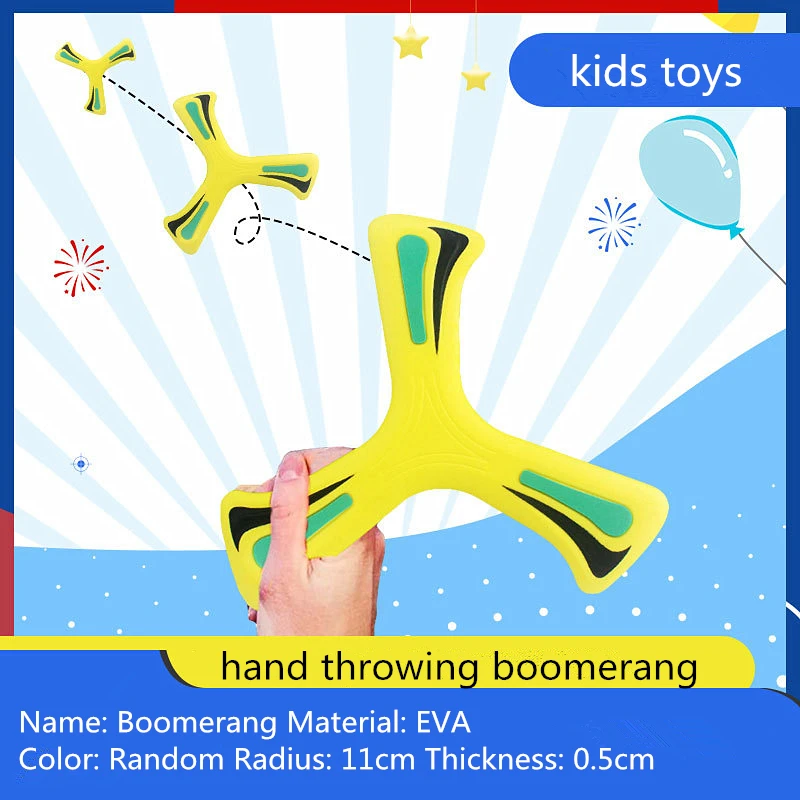 New Three-leaf Boomerang Parent-child Interaction Outdoor Sports Children's Toy EVA Fun Colorful Cool Boomerang High Quality
New Three-leaf Boomerang Parent-child Interaction Outdoor Sports Children's Toy EVA Fun Colorful Cool Boomerang High Quality