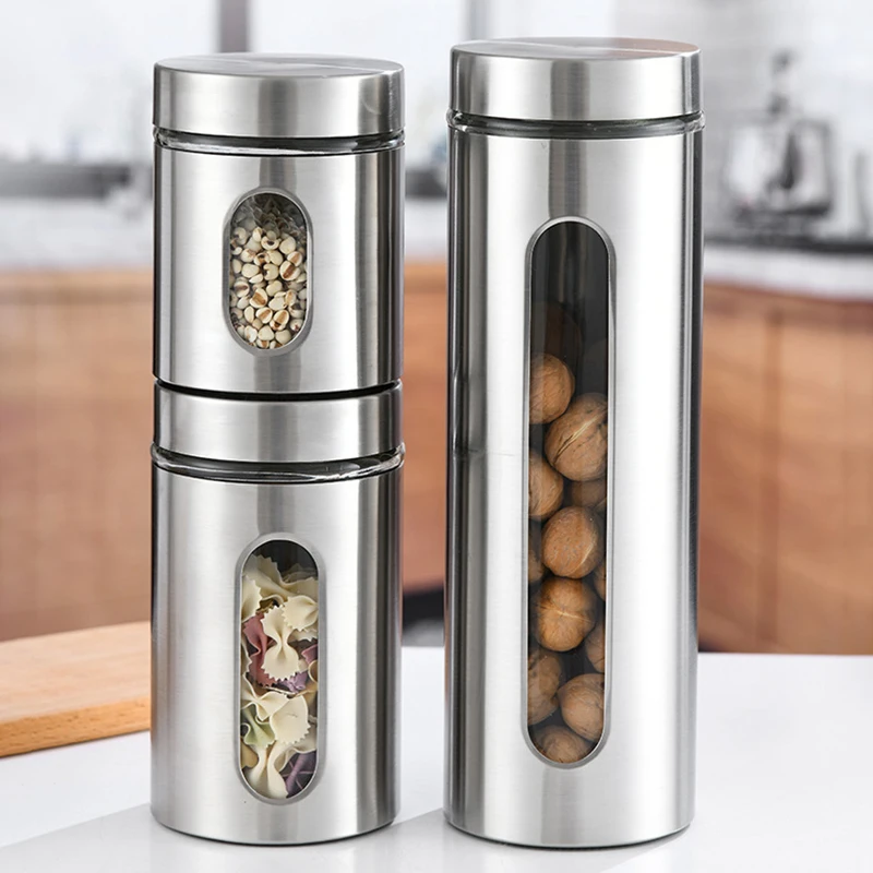 Sealed Spice Jar With Moldes De Silicona Multipurpose Window Stainless Steel Kitchen Canister Grain Snacks Sealed Spice Jar
Sealed Spice Jar With Moldes De Silicona Multipurpose Window Stainless Steel Kitchen Canister Grain Snacks Sealed Spice Jar