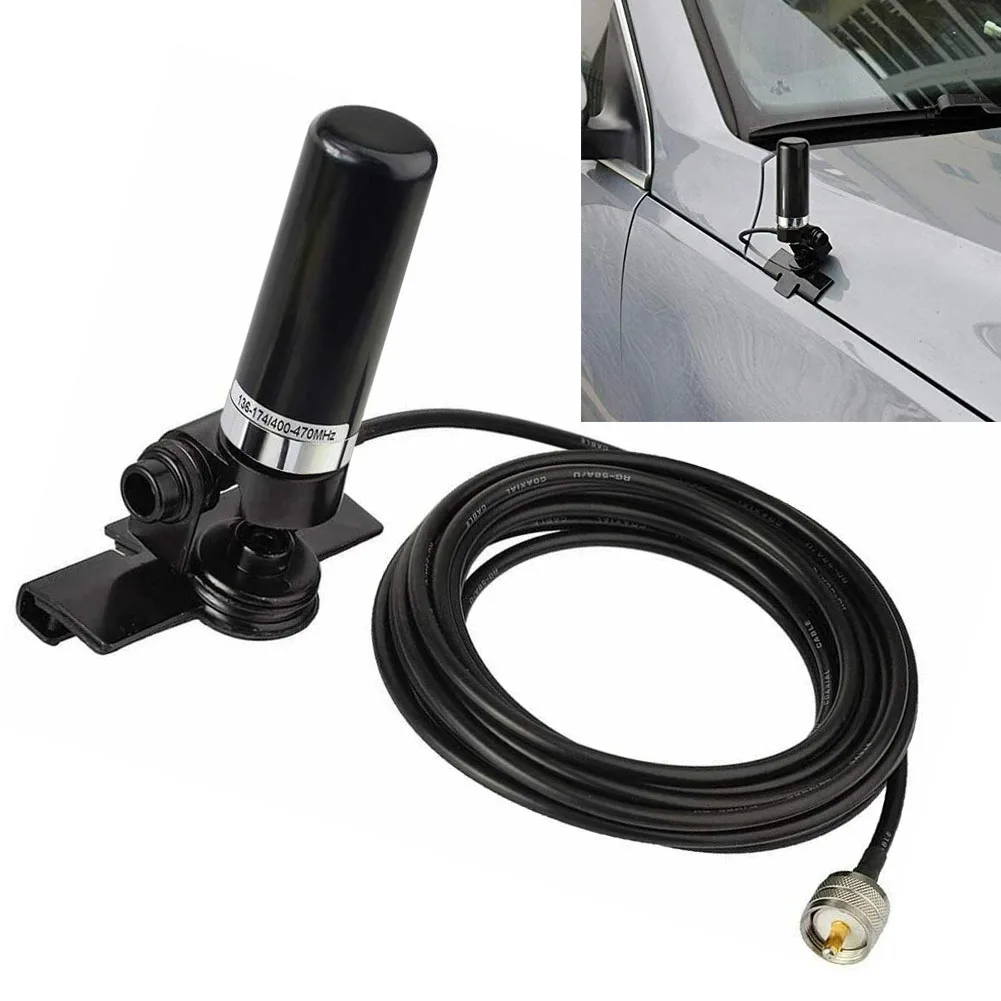 Car Ham Radio Antenna VHF UHF 136-174/400-470MHz For Kenwood Midland Cobra With Extension Cable Cable Connector Car Parts
Car Ham Radio Antenna VHF UHF 136-174/400-470MHz For Kenwood Midland Cobra With Extension Cable Cable Connector Car Parts