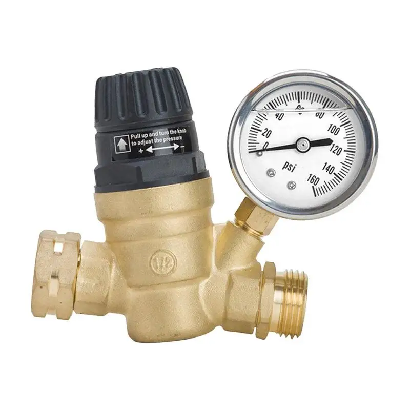 Adjustable Water Pressure Regulator RV Handle Adjustable Water Pressure Reducer Food-Grade Brass Water Pressure Regulation
Adjustable Water Pressure Regulator RV Handle Adjustable Water Pressure Reducer Food-Grade Brass Water Pressure Regulation