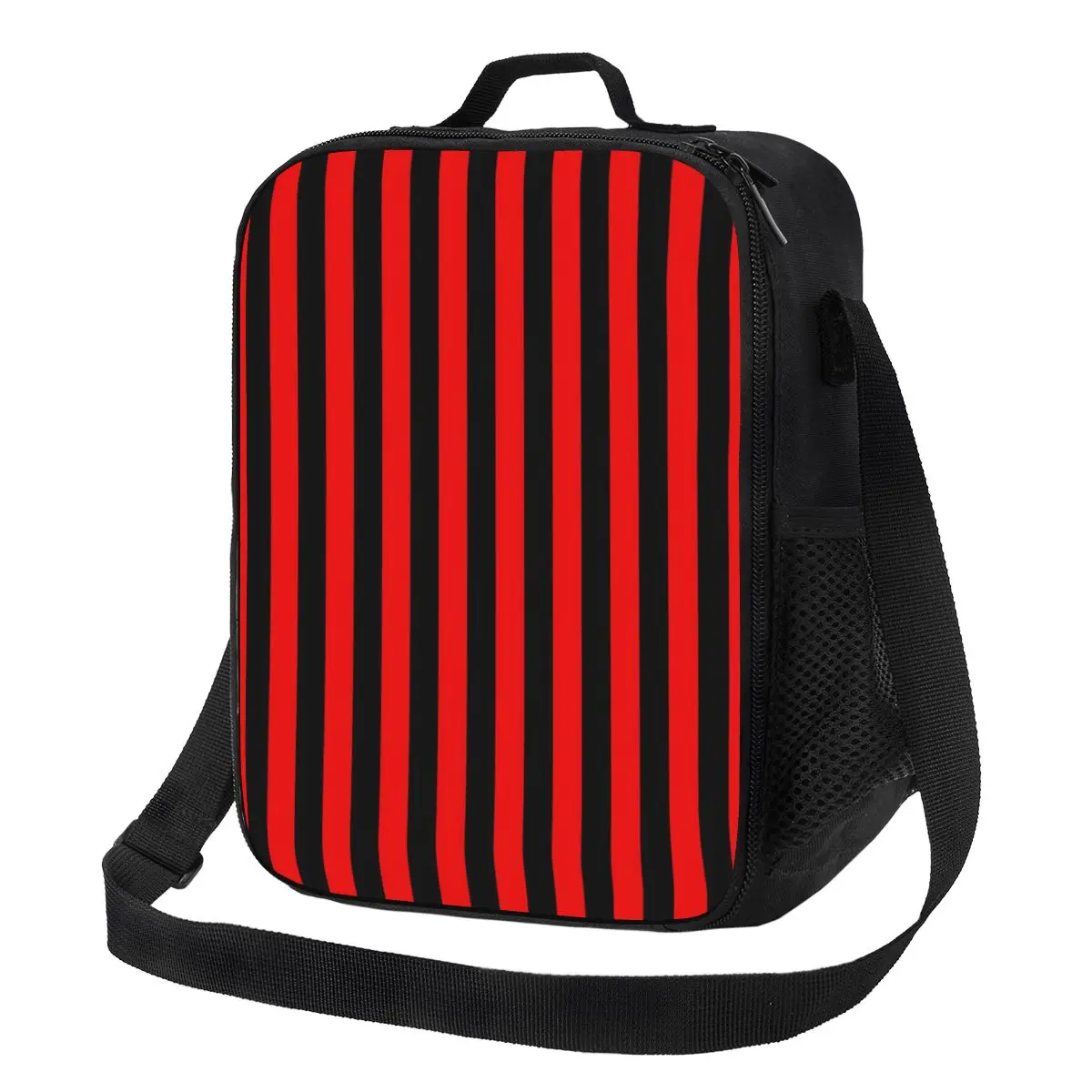 Striped Print Lunch Bag Black and Red Kawaii Lunch Box Travel Portable Tote Food Bags Graphic Design Cooler Bag
Striped Print Lunch Bag Black and Red Kawaii Lunch Box Travel Portable Tote Food Bags Graphic Design Cooler Bag