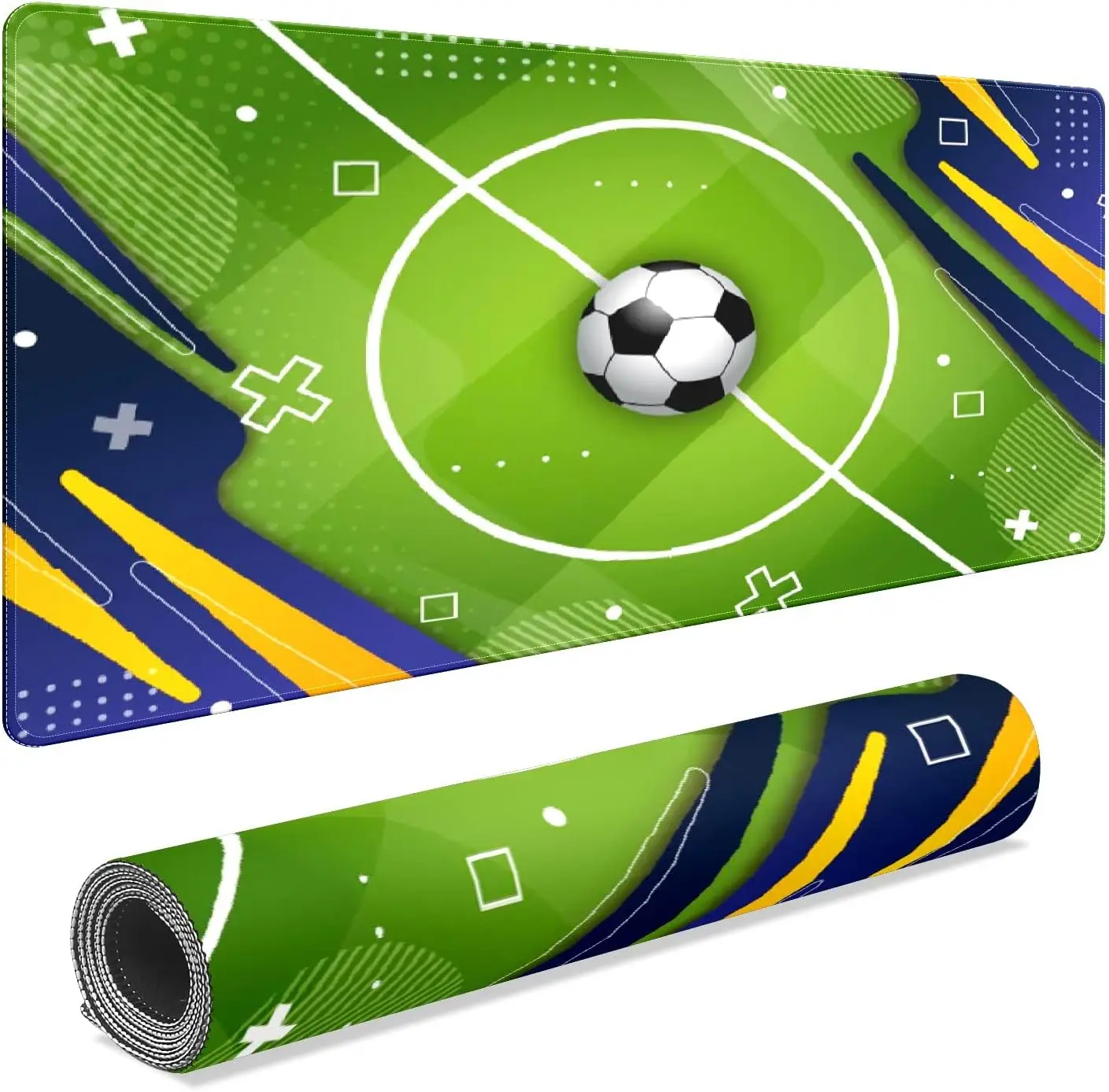 Football in Green Soccer Field Gaming Mouse Mat with Non-Slip Rubber 35.4 x 15.7 inch Base Stitched Edges Mouse Pad for Laptop
Football in Green Soccer Field Gaming Mouse Mat with Non-Slip Rubber 35.4 x 15.7 inch Base Stitched Edges Mouse Pad for Laptop