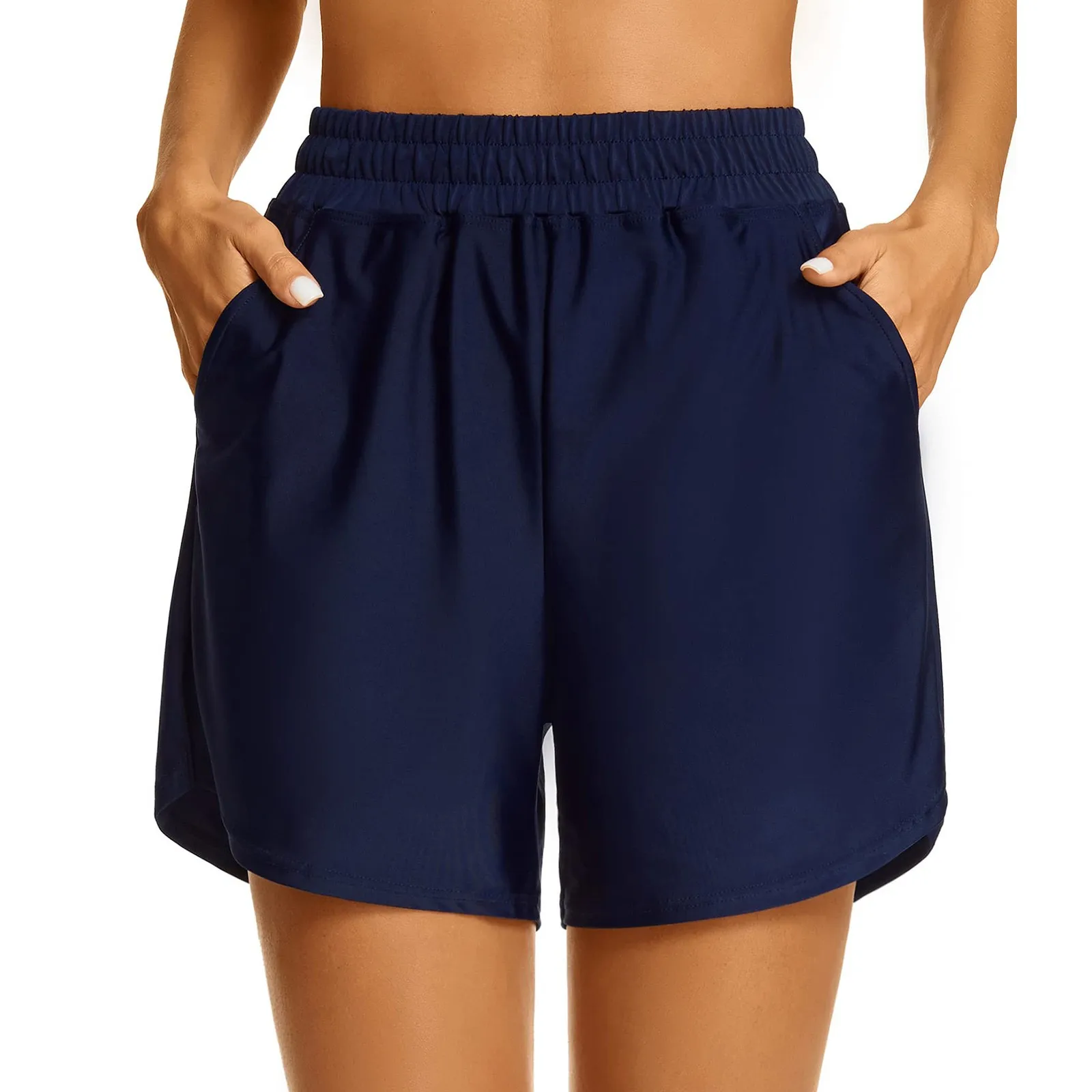 Women's Swim Shorts With Pockets Summer High Waisted Brazilian Bikini Bottom Bathing Shorts Stretch Sports Tankini Swimsuit
Women's Swim Shorts With Pockets Summer High Waisted Brazilian Bikini Bottom Bathing Shorts Stretch Sports Tankini Swimsuit