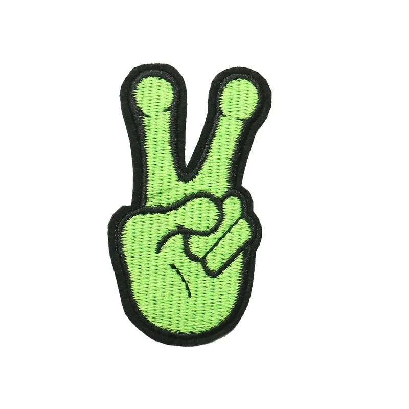 Cartoon Green Gesture Hand Embroidered Patch Iron on Applique Clothing Punk Clothes Fabric Badges for Backpacking Jackets Shirt
Cartoon Green Gesture Hand Embroidered Patch Iron on Applique Clothing Punk Clothes Fabric Badges for Backpacking Jackets Shirt