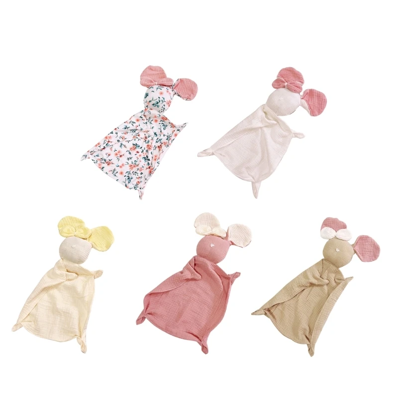 

F62D Хлопковое муслиновое одеяло, детская игрушка для сна, успокаивающее полотенце, нагрудники, мягкая игрушка-медведь