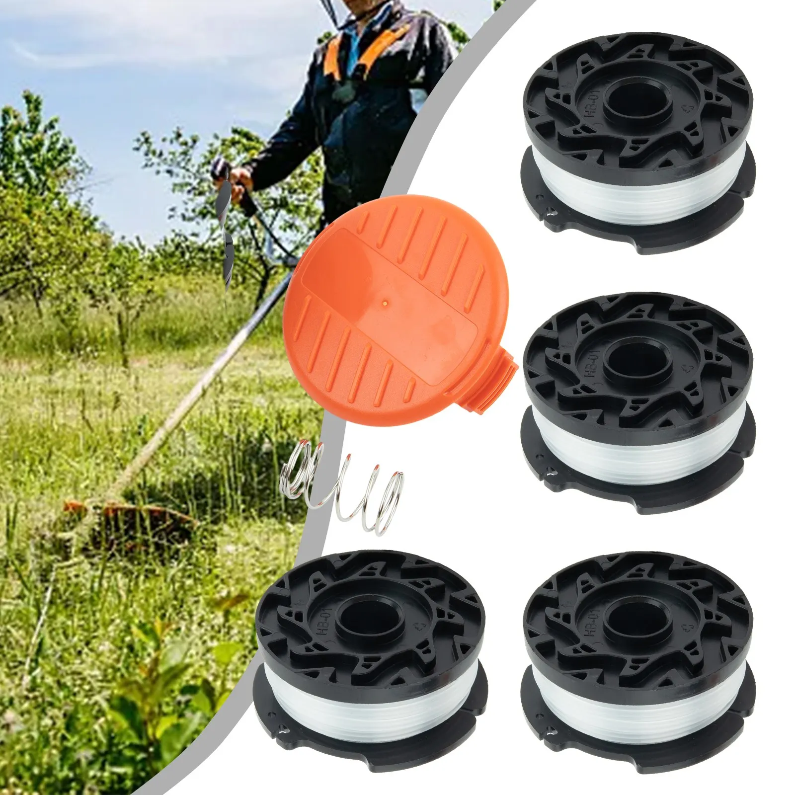 Катушки с перьями, изящный и простой в установке триммер для травы Black & Decker, очень подходит для замены
Катушки с перьями, изящный и простой в установке триммер для травы Black & Decker, очень подходит для замены