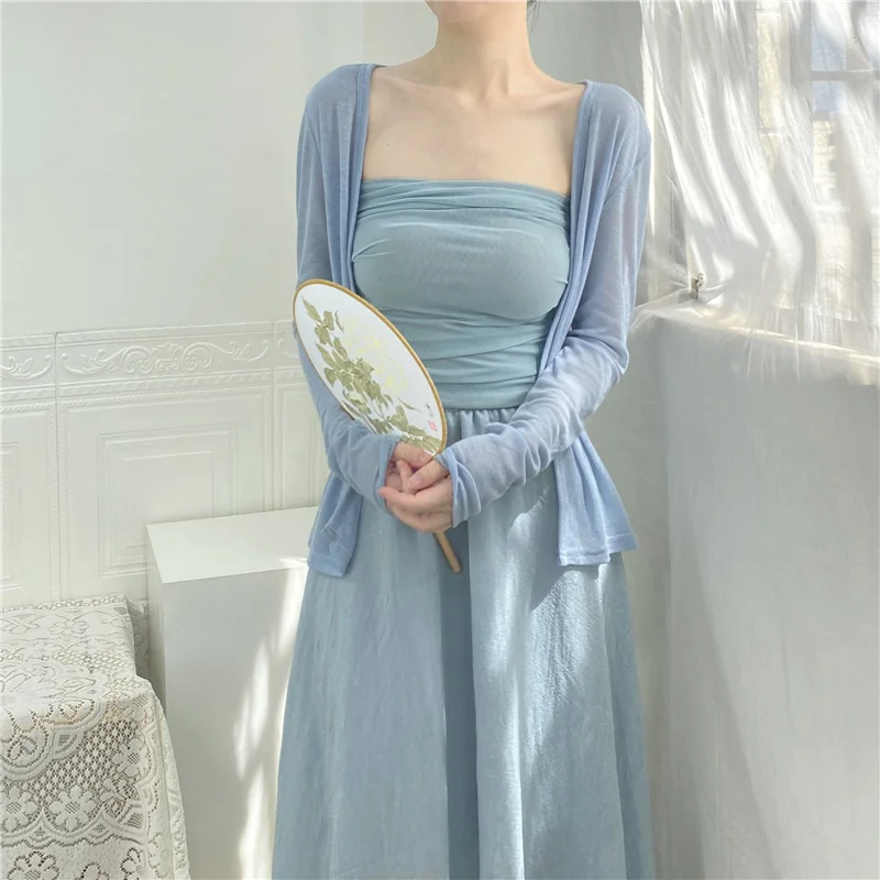 Осенний женский эластичный тонкий вязаный кардиган с длинным рукавом, летние солнцезащитные рубашки, пальто, офисные женские повседневные топы, футболка FTBY
Осенний женский эластичный тонкий вязаный кардиган с длинным рукавом, летние солнцезащитные рубашки, пальто, офисные женские повседневные топы, футболка FTBY