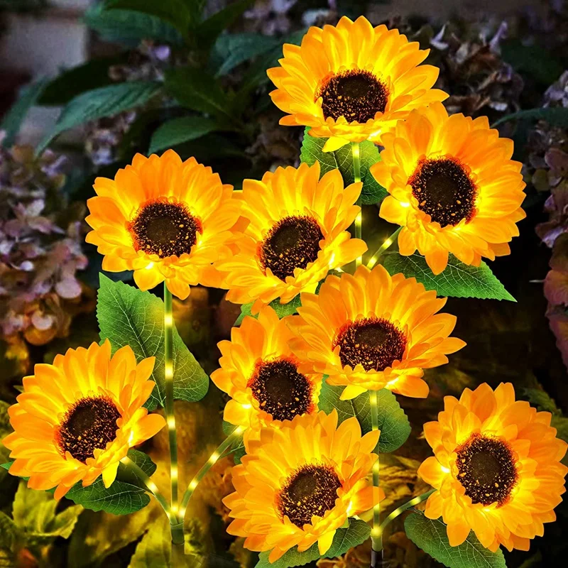 Solar Lights Outdoor Garden Decor - 3 Pack Solar Garden Lights With 9 Sunflower Lights, Waterproof Solar Outdoor Lights
Solar Lights Outdoor Garden Decor - 3 Pack Solar Garden Lights With 9 Sunflower Lights, Waterproof Solar Outdoor Lights