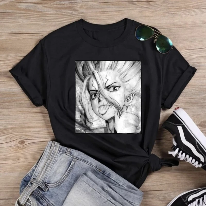 Dr.STONE Senku Ishigami Print T-Shirt Anime Cotton T Shirt Women Clothes Manga Tops Tees Harajuku Kawaii Graphic T Shirts
Dr.STONE Senku Ishigami Print T-Shirt Anime Cotton T Shirt Women Clothes Manga Tops Tees Harajuku Kawaii Graphic T Shirts