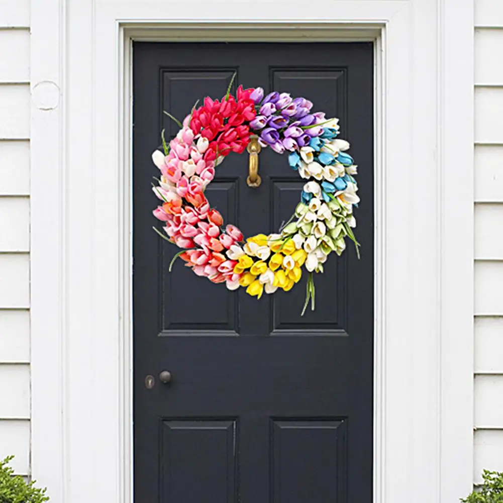 Rainbow Wreath Excellent Nice-looking Colorful Hanging Rainbow Wreath Pendant Festival Decoration for Household
Rainbow Wreath Excellent Nice-looking Colorful Hanging Rainbow Wreath Pendant Festival Decoration for Household