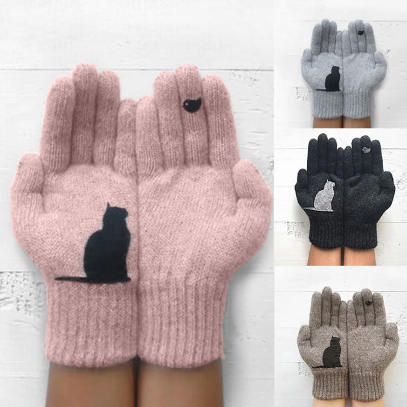 Cat Fan Cotton Gloves Full Finger Warm Knitted Cat Bird Print Gloves Outdoor Cute Pink Simple Mitten
Cat Fan Cotton Gloves Full Finger Warm Knitted Cat Bird Print Gloves Outdoor Cute Pink Simple Mitten