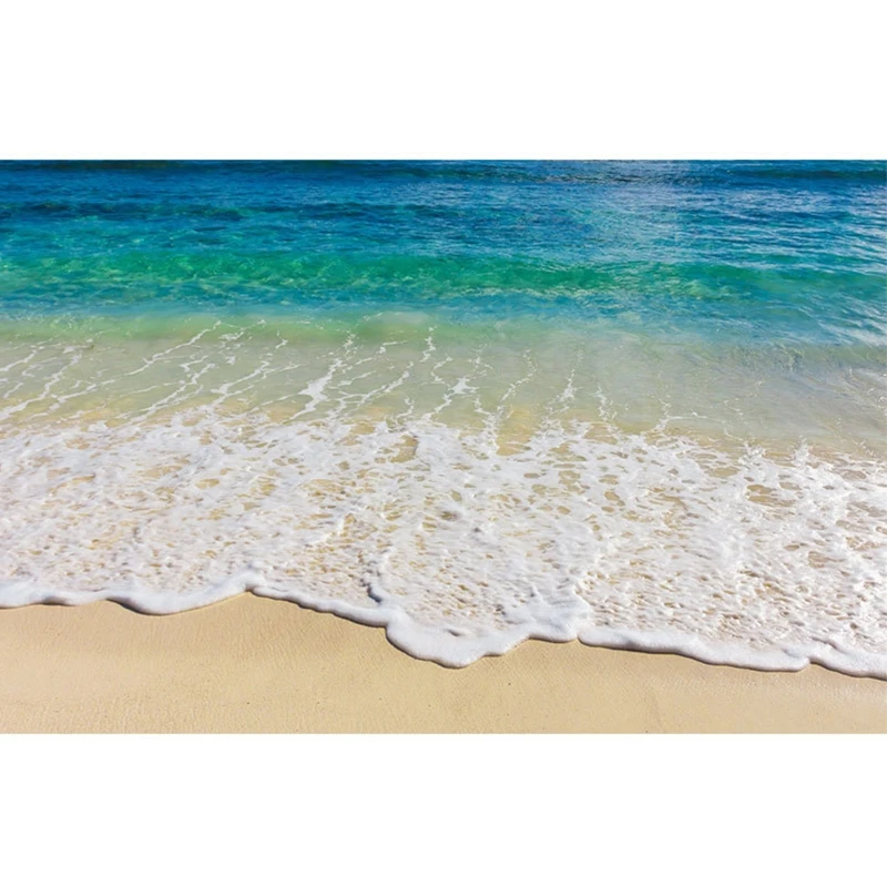 

3D Ocean Beach Floor Tiles Murals Waterproof 3D Wallpaper Art Room Decoration