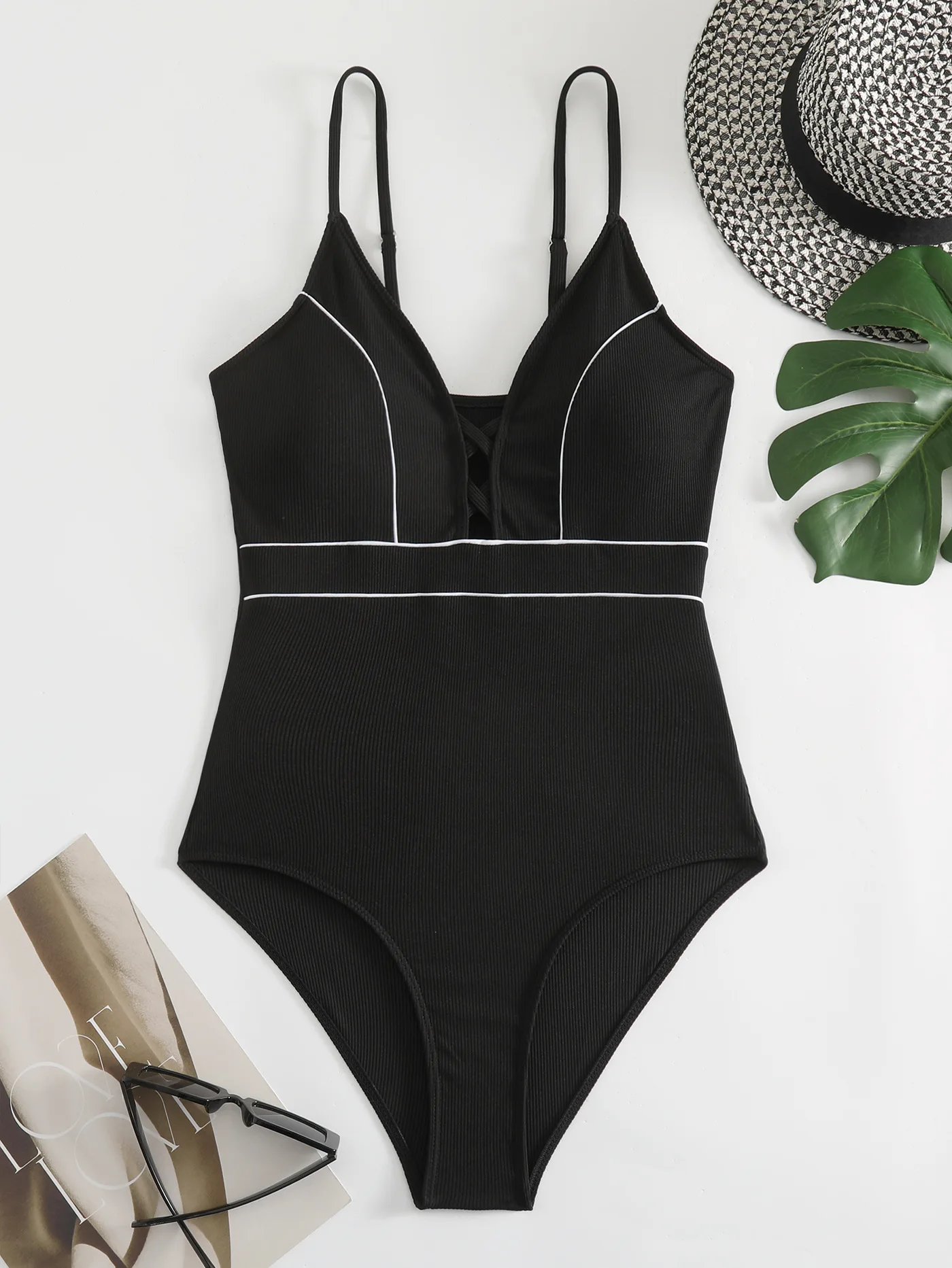 Sexy Black Deep V Neck Swimsuit One Piece Women Swimwear High Waist Cut Bathing Suit Backless Monokini Swim Bodysuit Beach Wear
Sexy Black Deep V Neck Swimsuit One Piece Women Swimwear High Waist Cut Bathing Suit Backless Monokini Swim Bodysuit Beach Wear