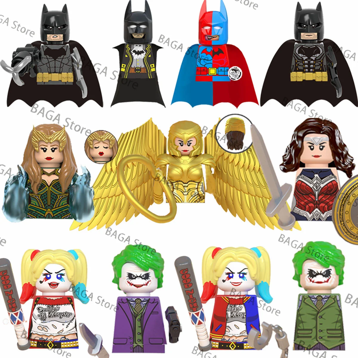 Movie Batman The Joker Harley Quinn Wonder Woman mini action toy figures building blocks Assemble bricks kid gifts WM6080 WM6100
Movie Batman The Joker Harley Quinn Wonder Woman mini action toy figures building blocks Assemble bricks kid gifts WM6080 WM6100