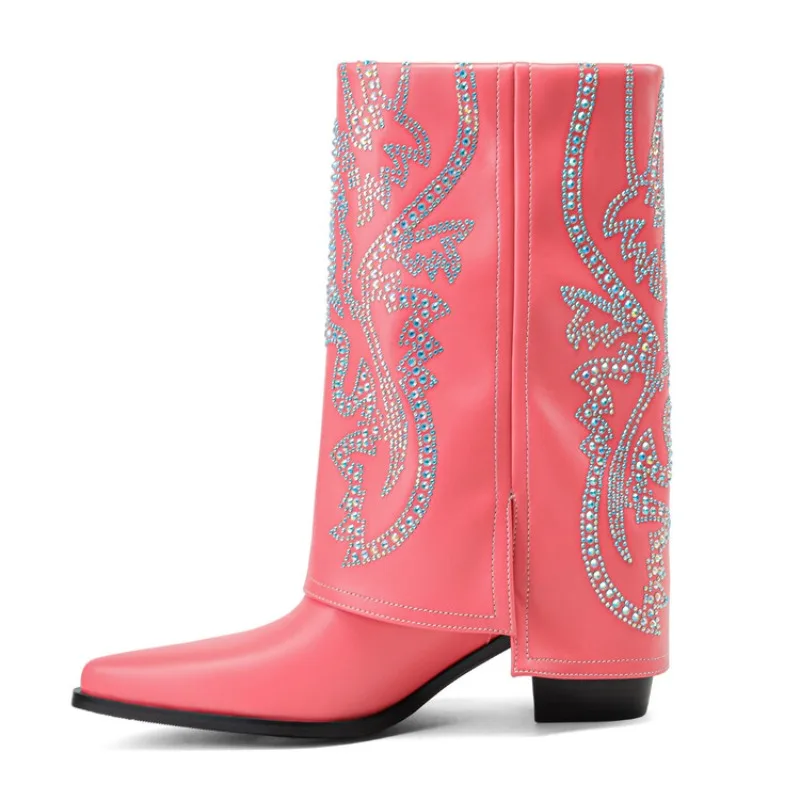 Black Pink Rhinestone 6.5cm High Heel Skirt Boots 2023 New Women's Straight Chelsea Knight Mid-calf Boots Size 35-43 Women Shoes
Black Pink Rhinestone 6.5cm High Heel Skirt Boots 2023 New Women's Straight Chelsea Knight Mid-calf Boots Size 35-43 Women Shoes