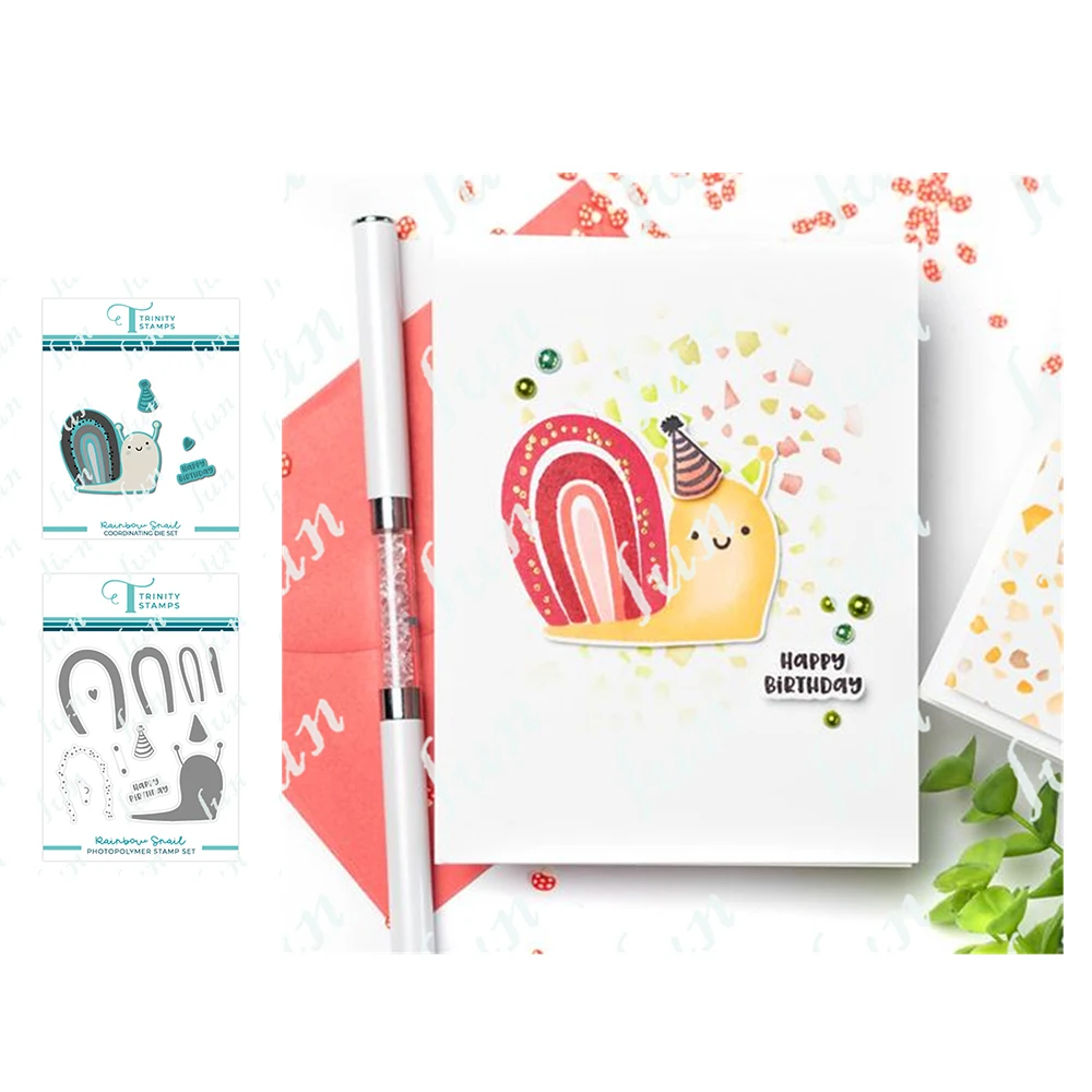 Rainbow Snail Arrival New Metal Cut Dies Clear Stamps Set Diy Scrapbooking Greeting Cards Gift Drawing Coloring Decoration Molds
Rainbow Snail Arrival New Metal Cut Dies Clear Stamps Set Diy Scrapbooking Greeting Cards Gift Drawing Coloring Decoration Molds