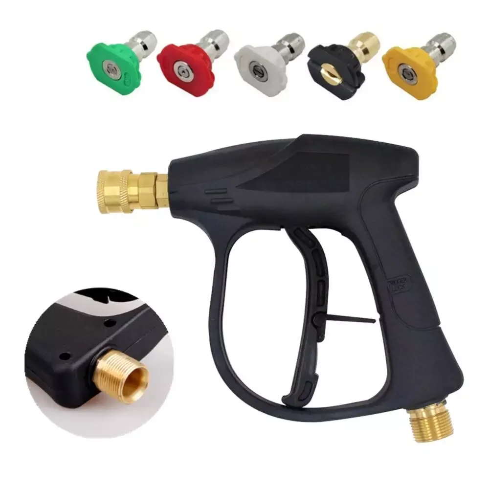 Pressure Car Wash Water Gun Pistol With M22 14mm Or 15mm Water Inlet Socket And 5 Spray Jet Nozzles
Pressure Car Wash Water Gun Pistol With M22 14mm Or 15mm Water Inlet Socket And 5 Spray Jet Nozzles