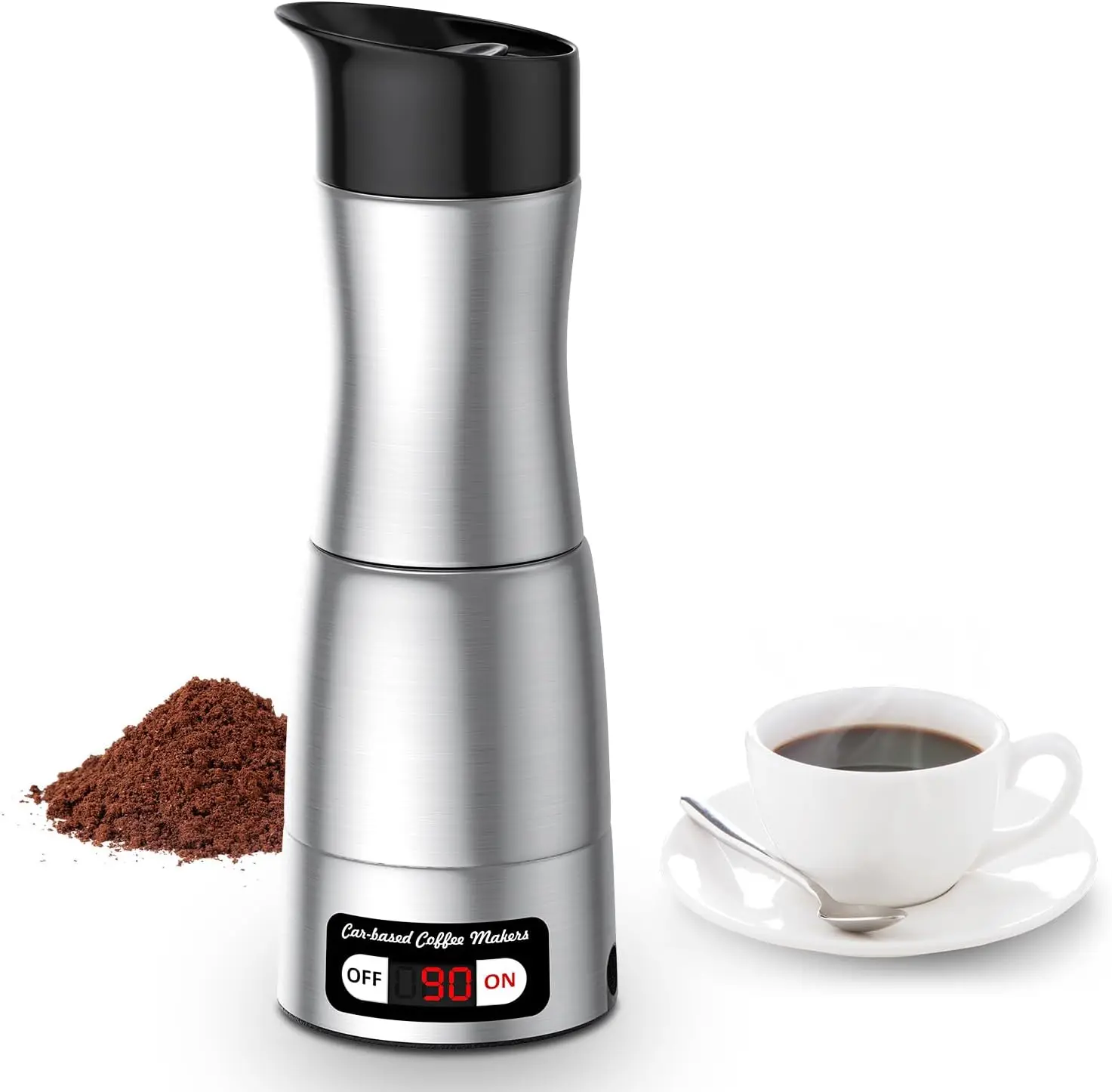 Coffee Maker 12V/24V Compact Espresso Machine for Driving Office Home, 3-in-1 Multi-Function Portable Espresso Maker with LED Sc
Coffee Maker 12V/24V Compact Espresso Machine for Driving Office Home, 3-in-1 Multi-Function Portable Espresso Maker with LED Sc