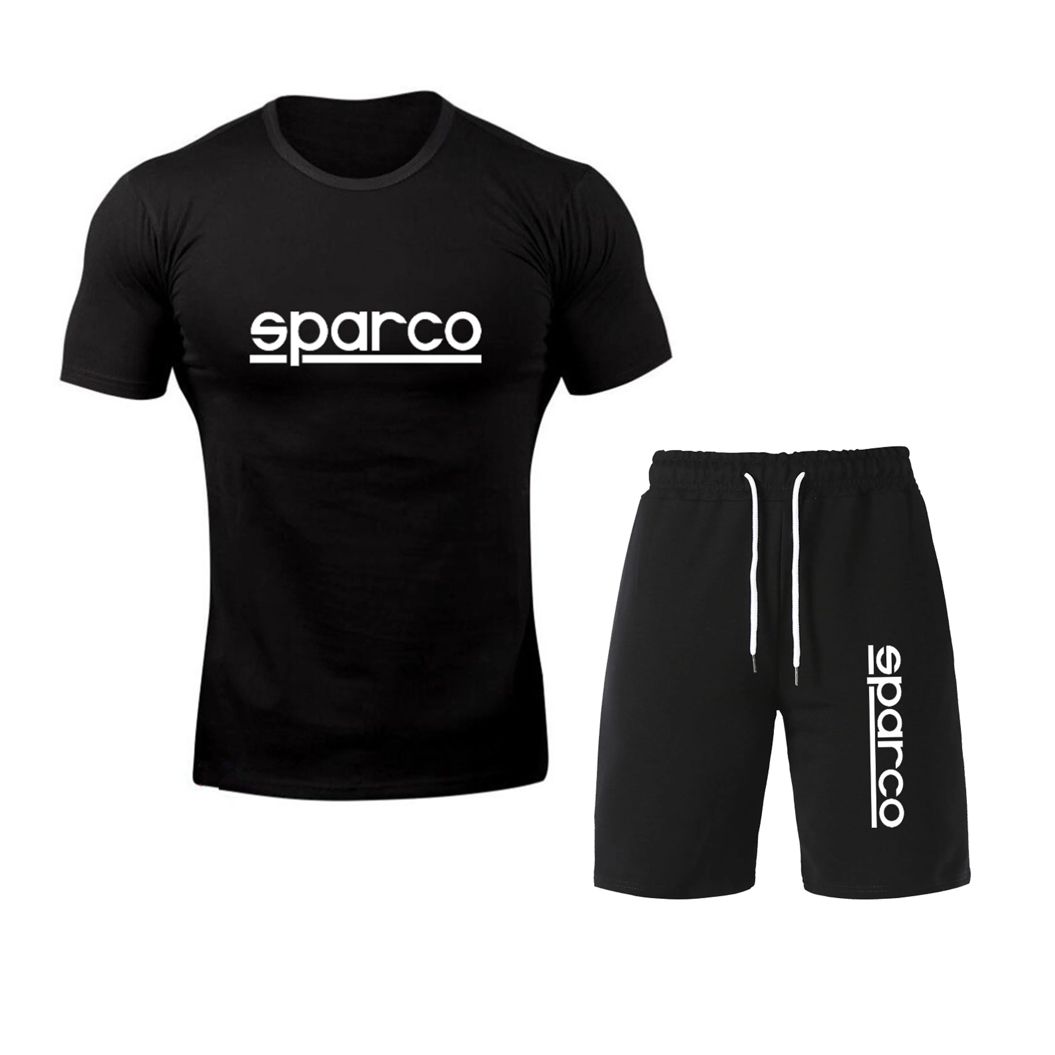 Костюм мужской из футболки и шорт с принтом спарко, одежда для бодибилдинга, Повседневная Уличная одежда в полоску с коротким рукавом, лето
Костюм мужской из футболки и шорт с принтом спарко, одежда для бодибилдинга, Повседневная Уличная одежда в полоску с коротким рукавом, лето