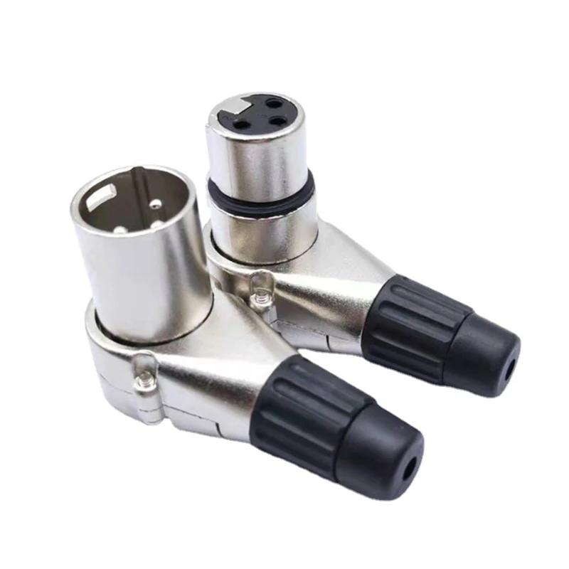 10 Pcs 3 Pin Male/Female XLR Angle Adapter Metal 3-Pin Connector Microphone Plug
10 Pcs 3 Pin Male/Female XLR Angle Adapter Metal 3-Pin Connector Microphone Plug