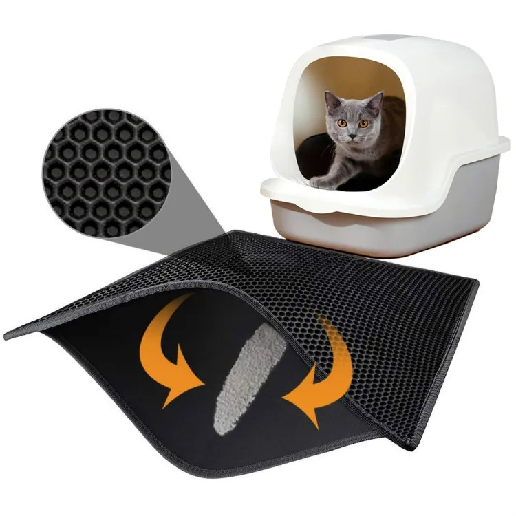 Washable honeycomb hole double-layer non-slip waterproof cat litter mat cat litter box foot pad cleaning anti-dirty pad
Washable honeycomb hole double-layer non-slip waterproof cat litter mat cat litter box foot pad cleaning anti-dirty pad