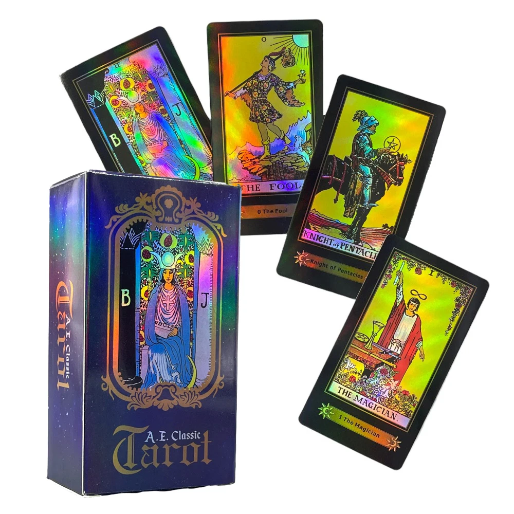 Shinning Original Size Shining Holographic Tarot Deck for Beginners with Guide Book Board Games Fate Tarot Divination Cards Tool
Shinning Original Size Shining Holographic Tarot Deck for Beginners with Guide Book Board Games Fate Tarot Divination Cards Tool