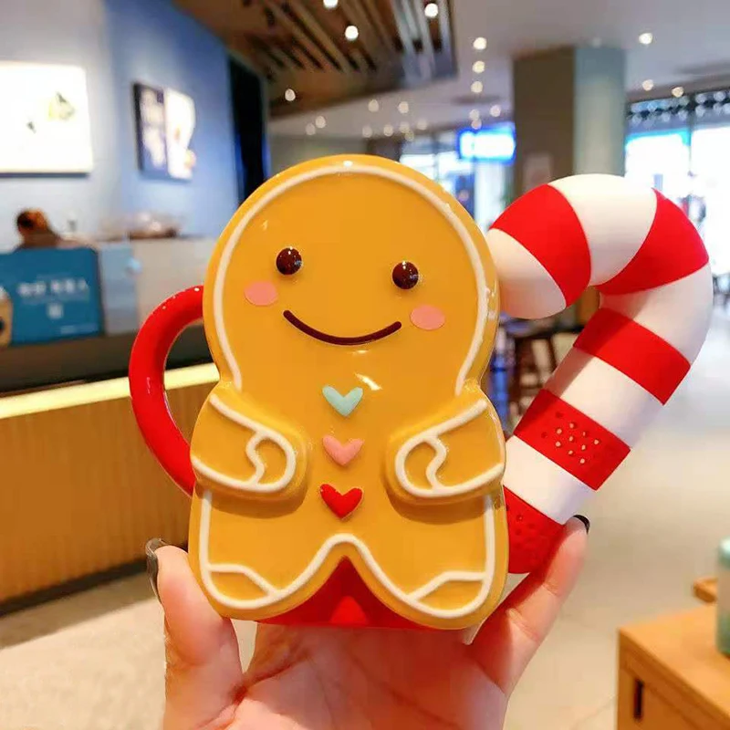 Kawaii Gingerbread Man Mug Creative Christmas Ceramic Coffee Mugs Cute 3D Gingerbread Man Tea Milk Cup Girls Boys Friends Gifts
Kawaii Gingerbread Man Mug Creative Christmas Ceramic Coffee Mugs Cute 3D Gingerbread Man Tea Milk Cup Girls Boys Friends Gifts