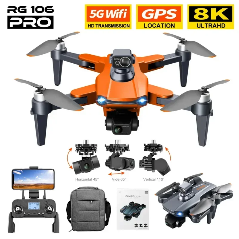 HJ HOT RG106 Max RG106 Pro Drone 8K Profesional GPS 3Km Quadcopter Dual Camera 3 Axis Gimbal Brushless RC Dron Fpv ToysToy
HJ HOT RG106 Max RG106 Pro Drone 8K Profesional GPS 3Km Quadcopter Dual Camera 3 Axis Gimbal Brushless RC Dron Fpv ToysToy