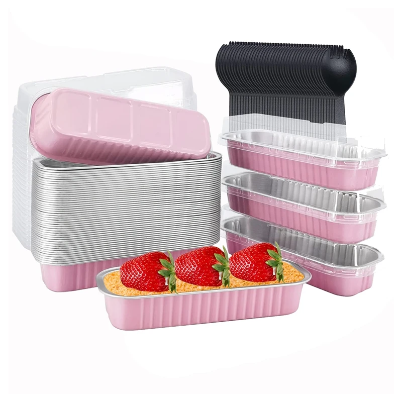 50 Pack Mini Cake Pans With Lids Disposable Cake Baking Cups Loaf Pan For Party Birthday Baking Supplies
50 Pack Mini Cake Pans With Lids Disposable Cake Baking Cups Loaf Pan For Party Birthday Baking Supplies