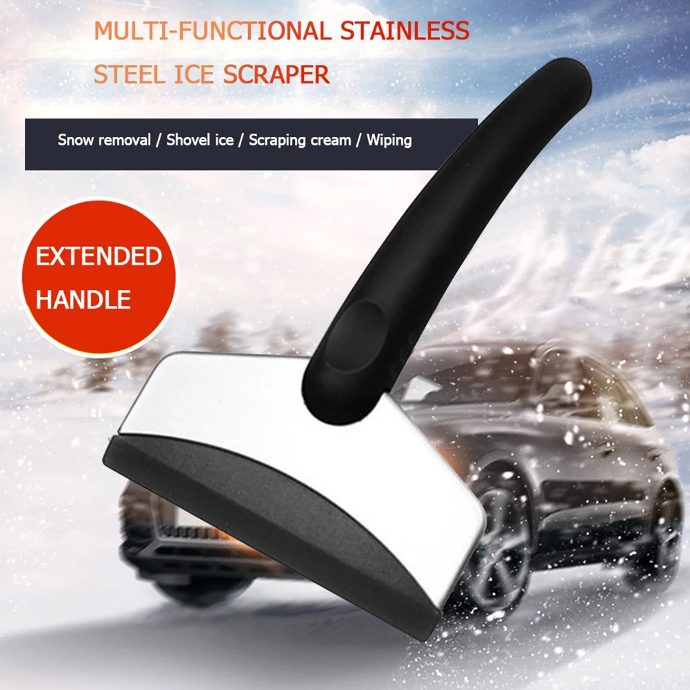 Car Snow Ice Shovel Scraper Removal Tool Winter Stainless Steel Scraping Tool Strong Toughness Metal Portable Supplies 
Car Snow Ice Shovel Scraper Removal Tool Winter Stainless Steel Scraping Tool Strong Toughness Metal Portable Supplies